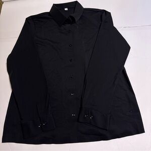 Black Long Sleeve Button Down Blouse